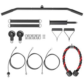 Weight Cable Pulley System for Home Gym with Universal Loading Pin for LAT Pull Down, Biceps Curl Workout, Red Weight Cable Pulley System for Home Gym with Universal Loading Pin for LAT Pull Down, Biceps Curl Workout, Red